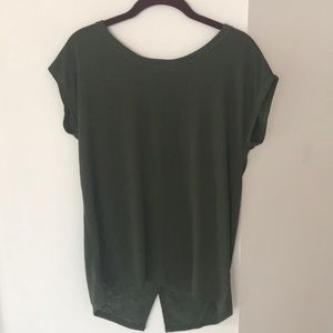 Athleta olive green short sleeve top